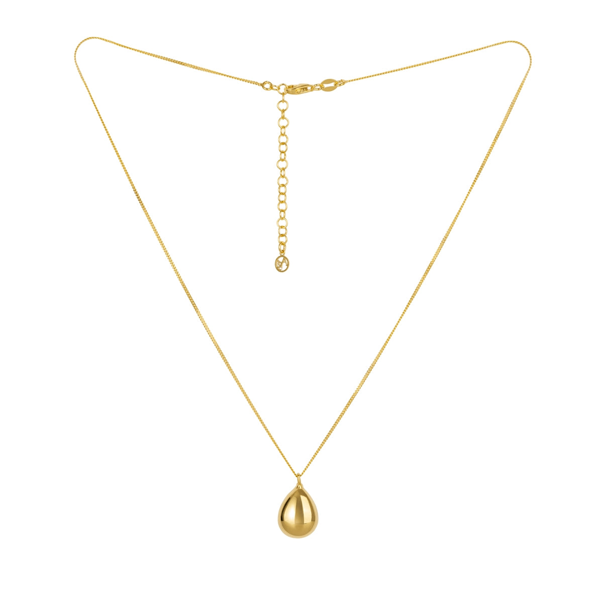 Argento Gold Puffy Teardrop Necklace