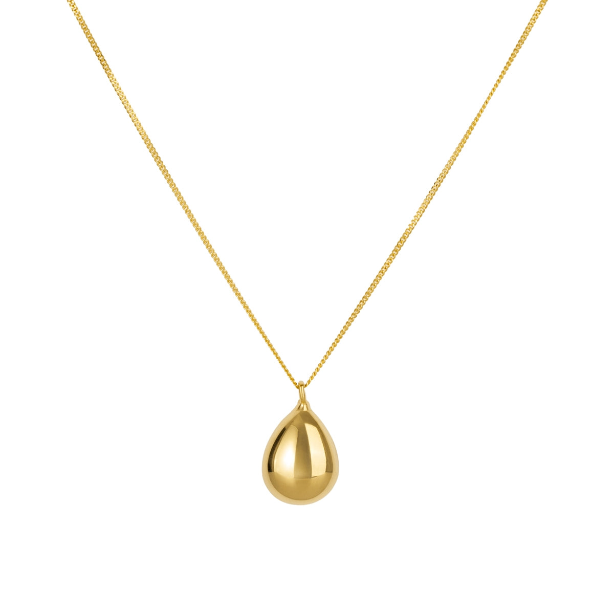 Argento Gold Puffy Teardrop Necklace