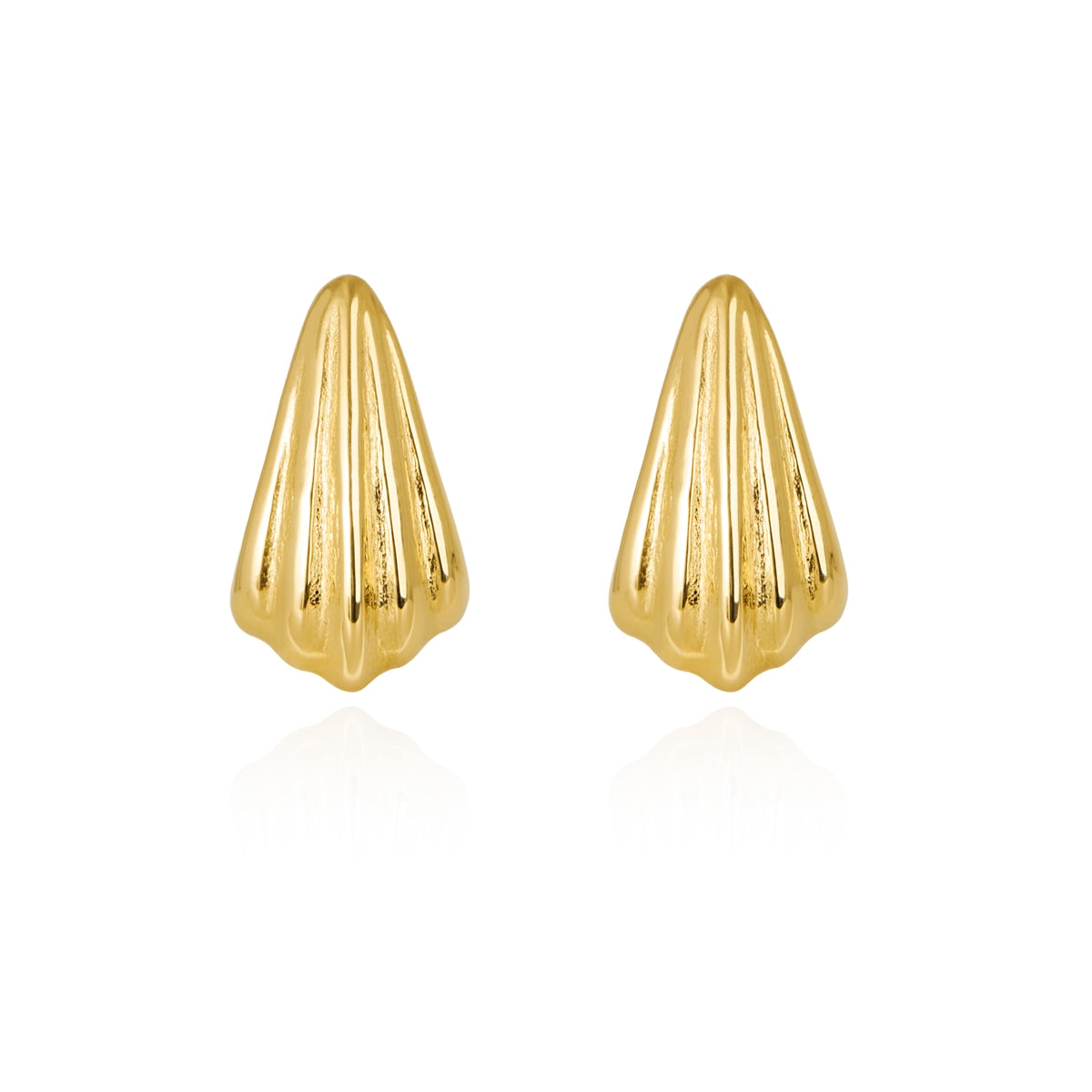 Argento Gold Ridge Hoop Earrings