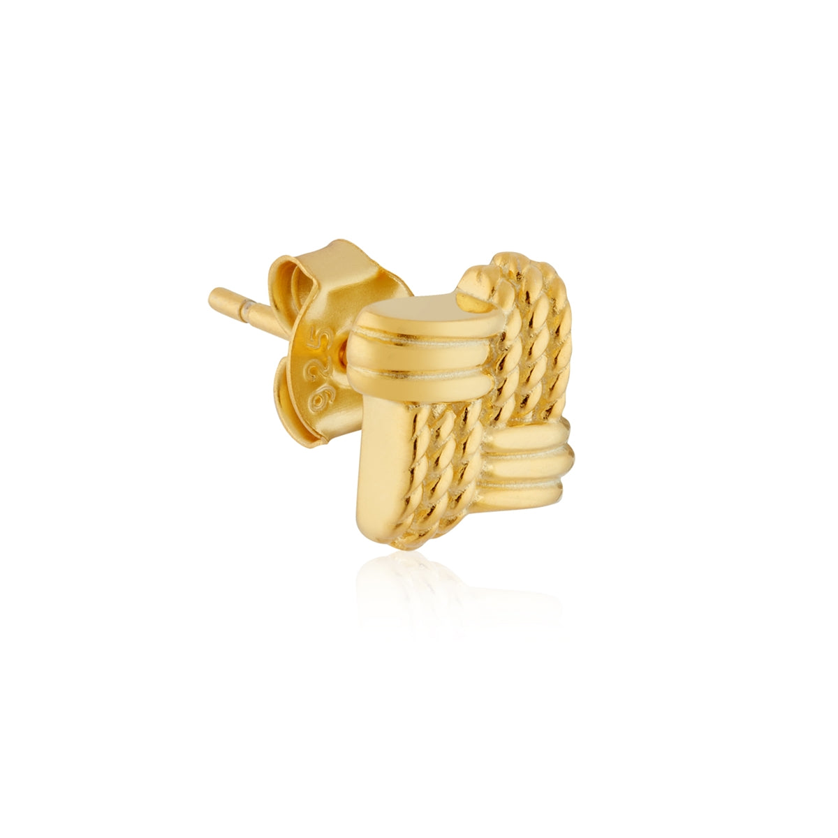 Argento Gold Vintage Cross Stud Earrings