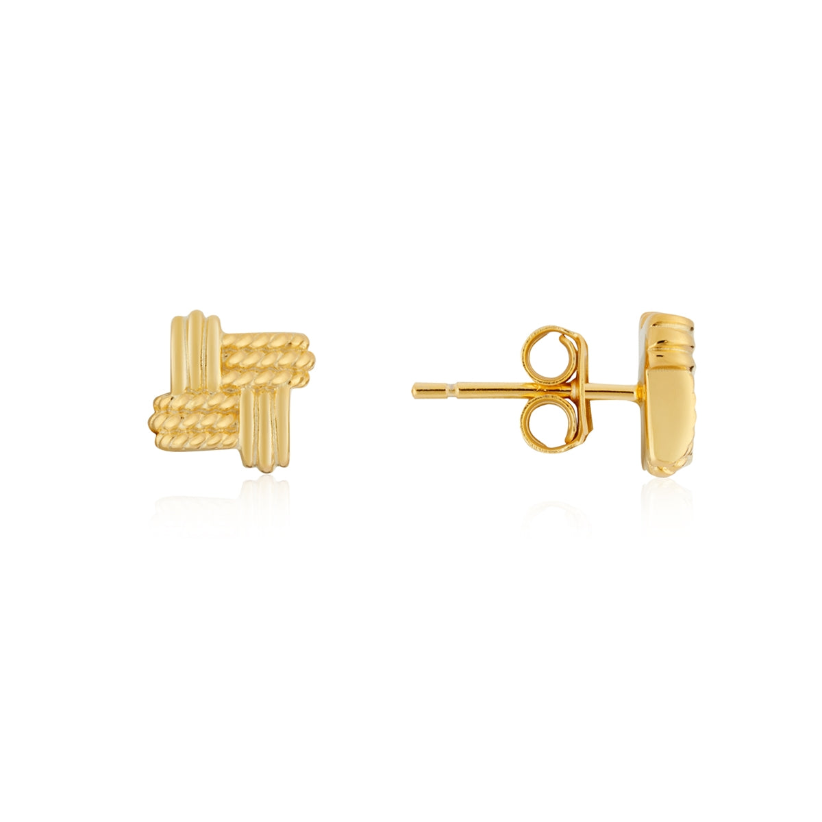 Argento Gold Vintage Cross Stud Earrings