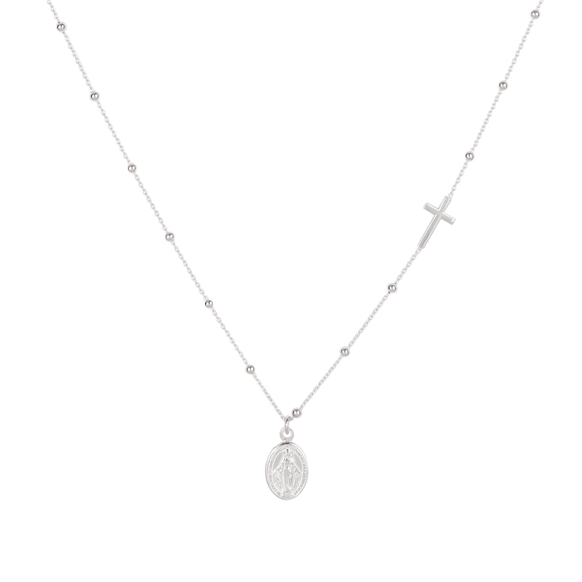 Argento Silver Mary Faith Necklace