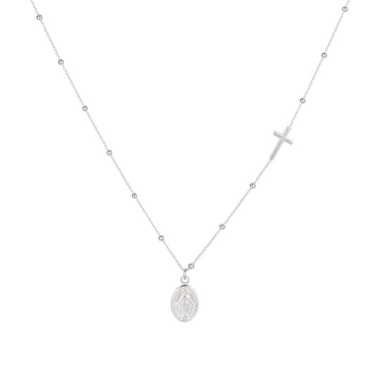 Argento Silver Mary Faith Necklace