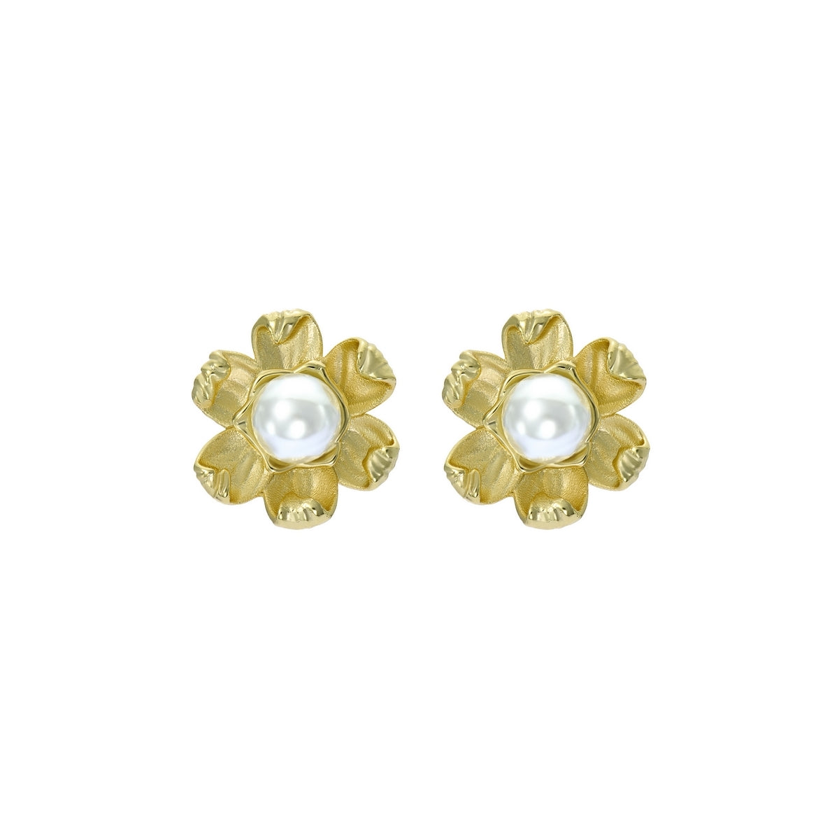 Ted Baker Gold Dara Daisy Pearl Studs