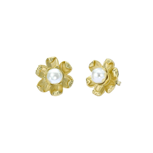 Ted Baker Gold Dara Daisy Pearl Studs