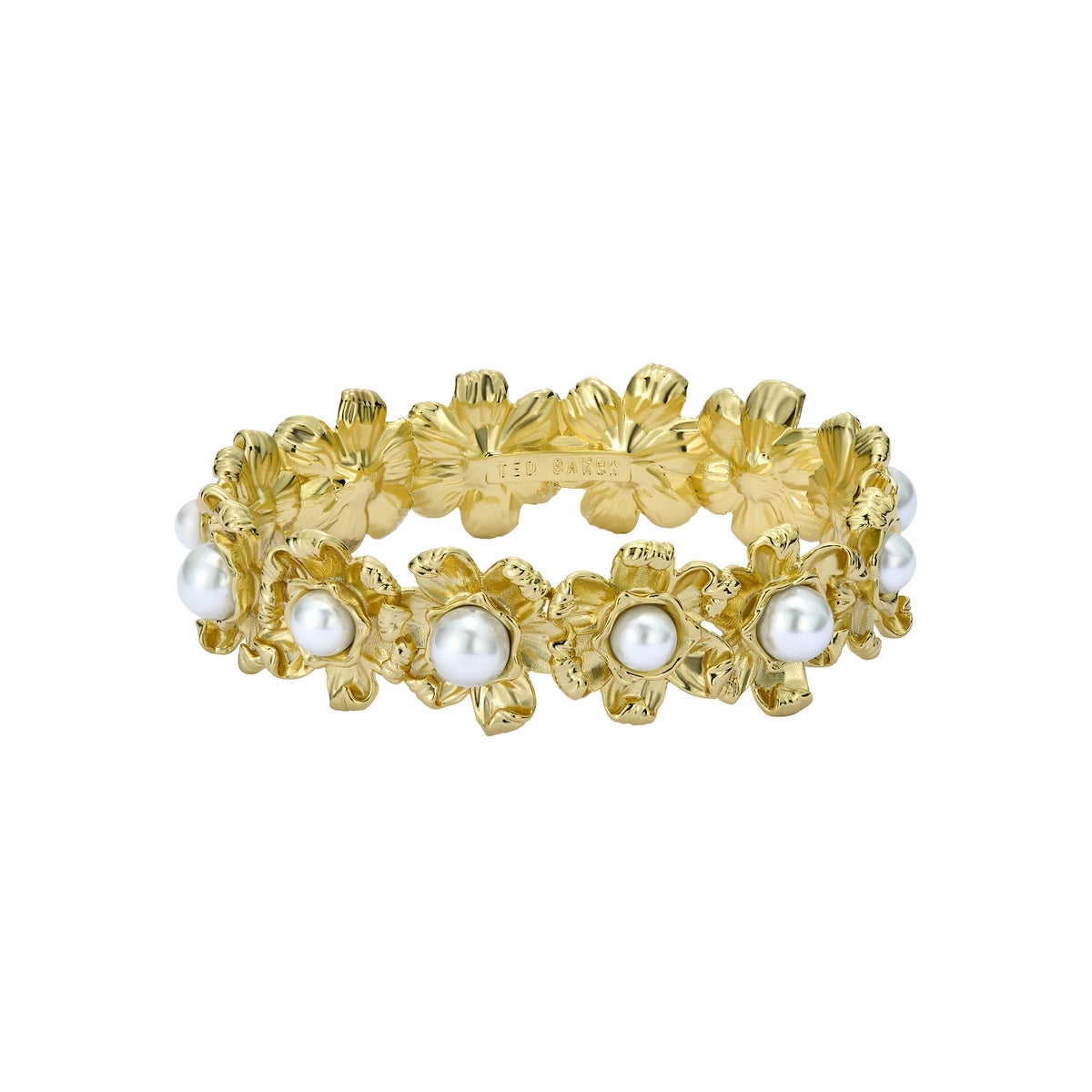 Ted Baker Gold Darell Daisy Pearl Bangle