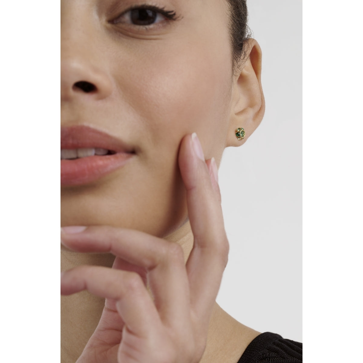 Ted Baker Gold Gemme Green Gem Cluster Studs