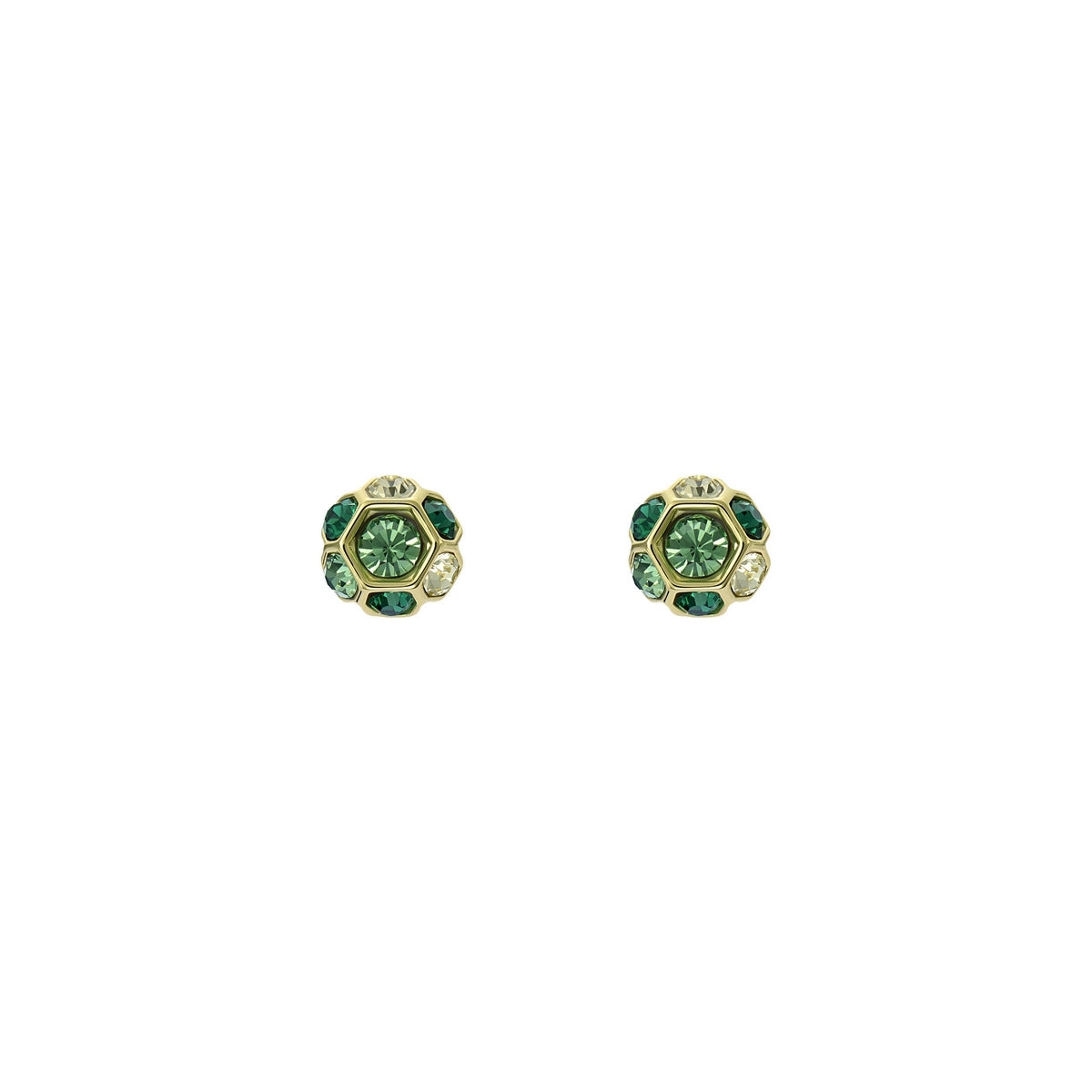 Ted Baker Gold Gemme Green Gem Cluster Studs
