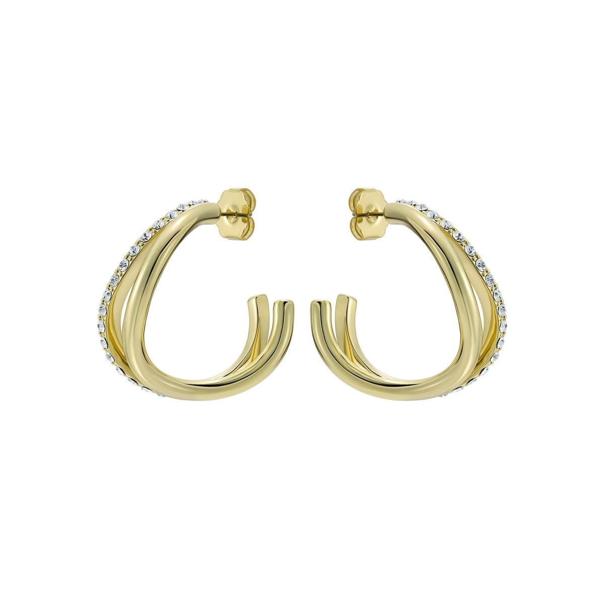 Ted Baker Gold Wayva Crystal Wave Hoops