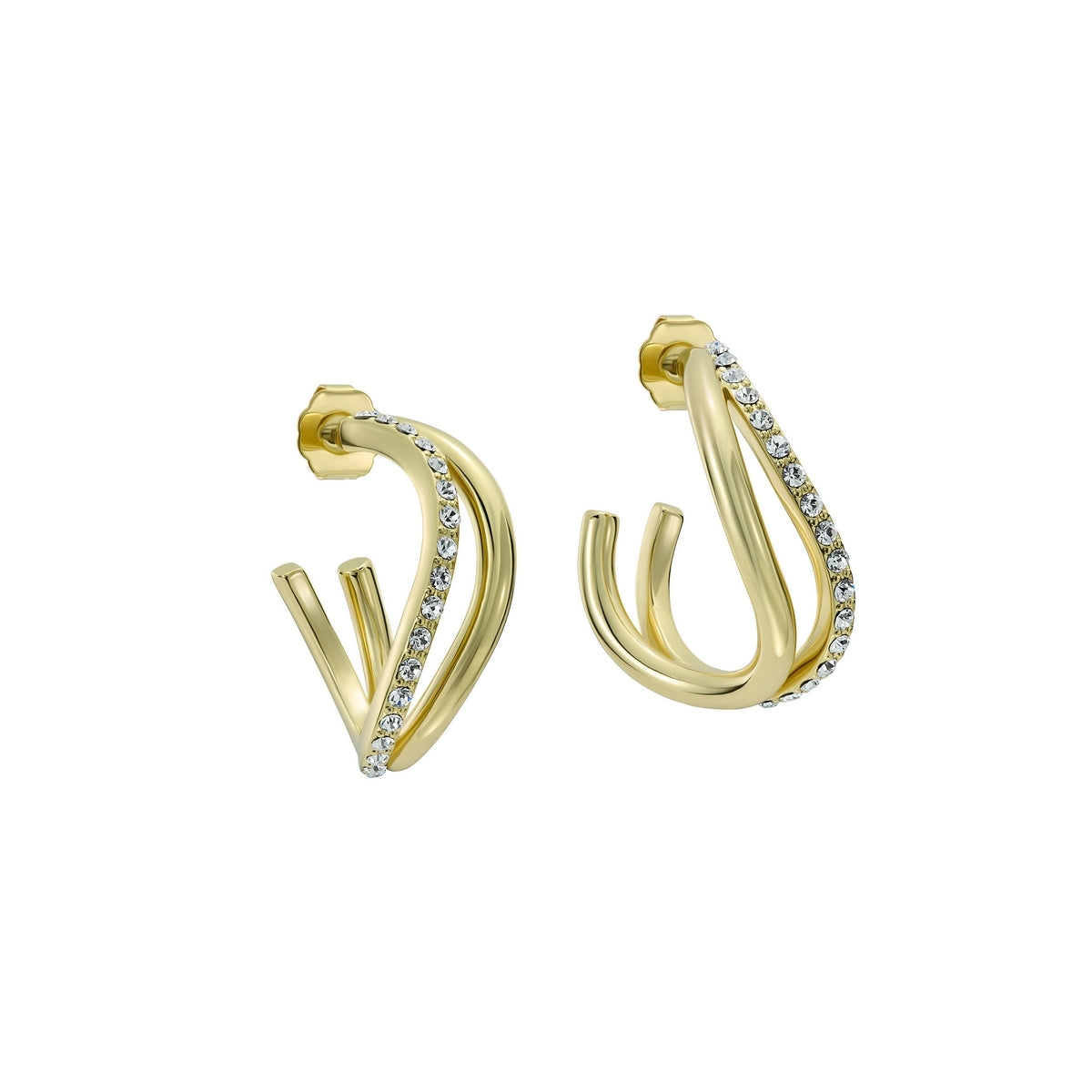 Ted Baker Gold Wayva Crystal Wave Hoops