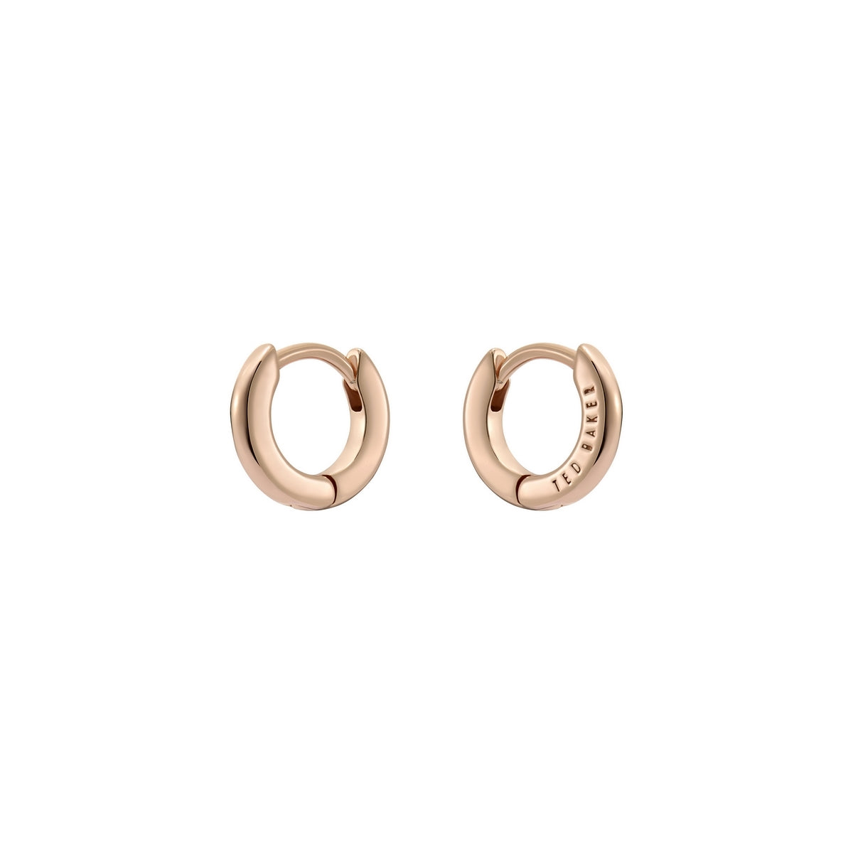 Ted Baker Rose Gold Crisete Logo Hoops 10mm