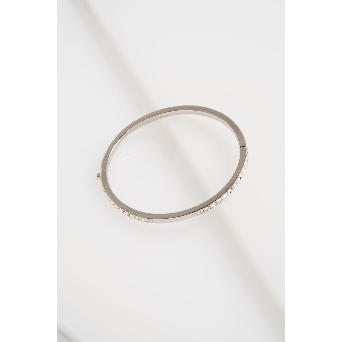 Ted Baker Silver Claudia Pavé Hinged Bangle
