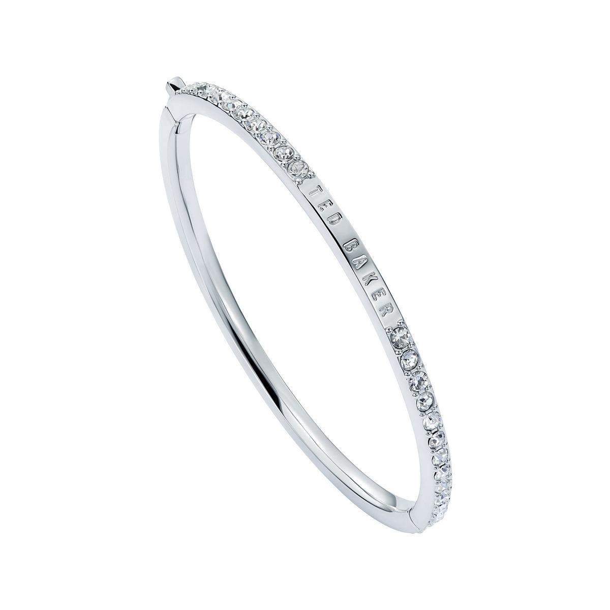 Ted Baker Silver Claudia Pavé Hinged Bangle