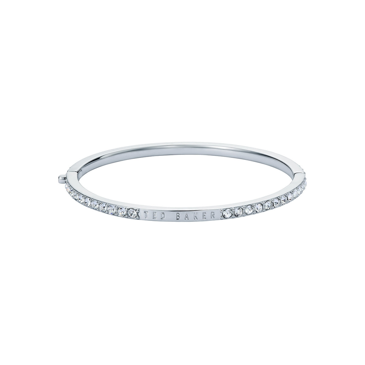 Ted Baker Silver Claudia Pavé Hinged Bangle