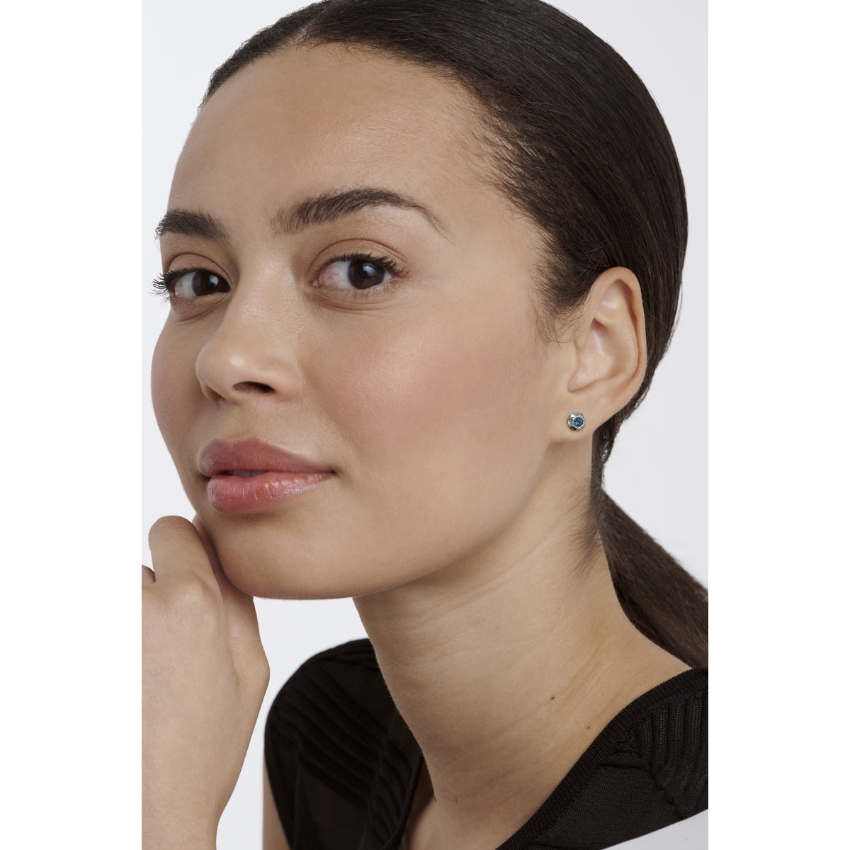 Ted Baker Silver Gemme Blue Gem Cluster Studs