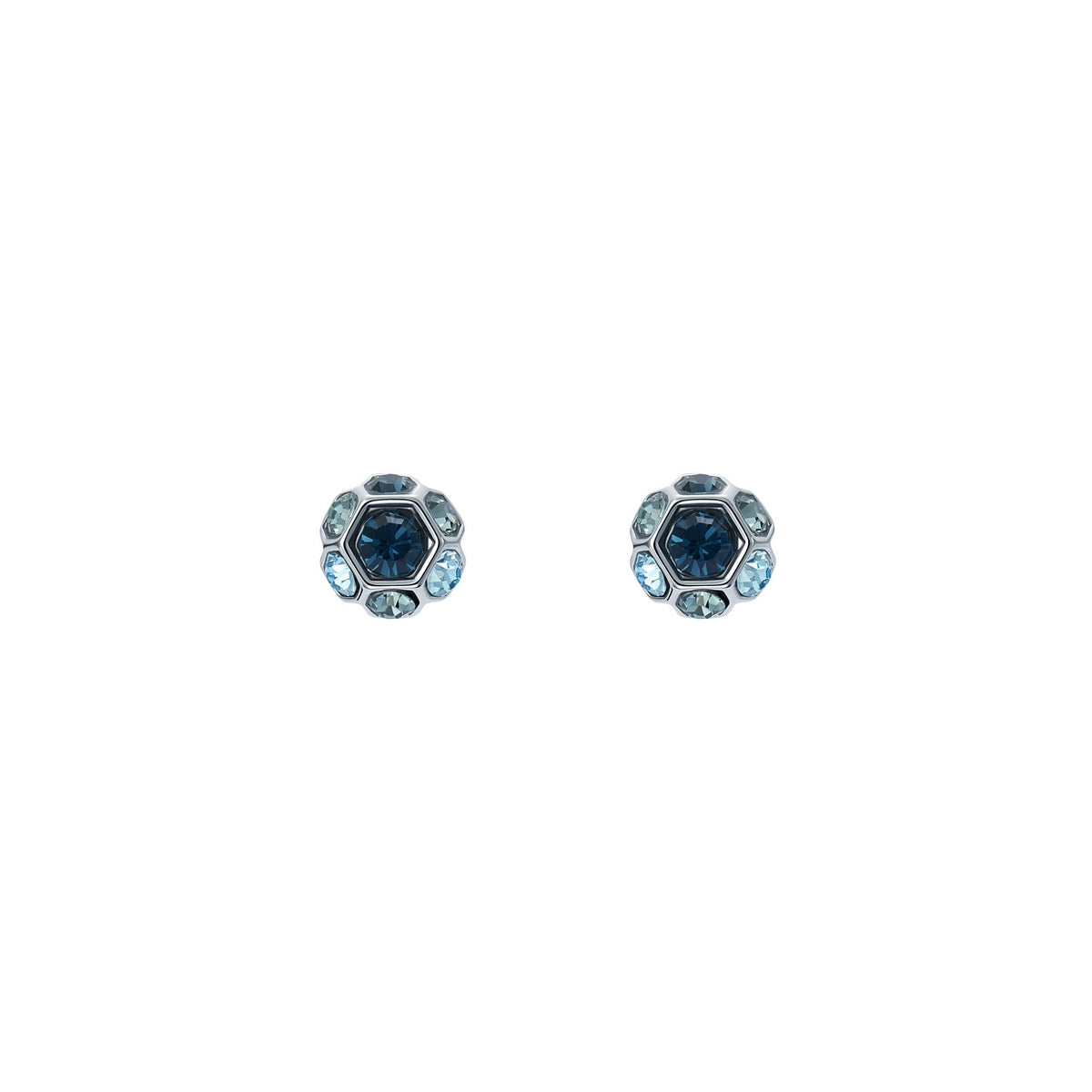 Ted Baker Silver Gemme Blue Gem Cluster Studs
