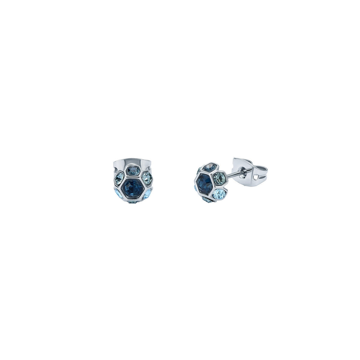 Ted Baker Silver Gemme Blue Gem Cluster Studs
