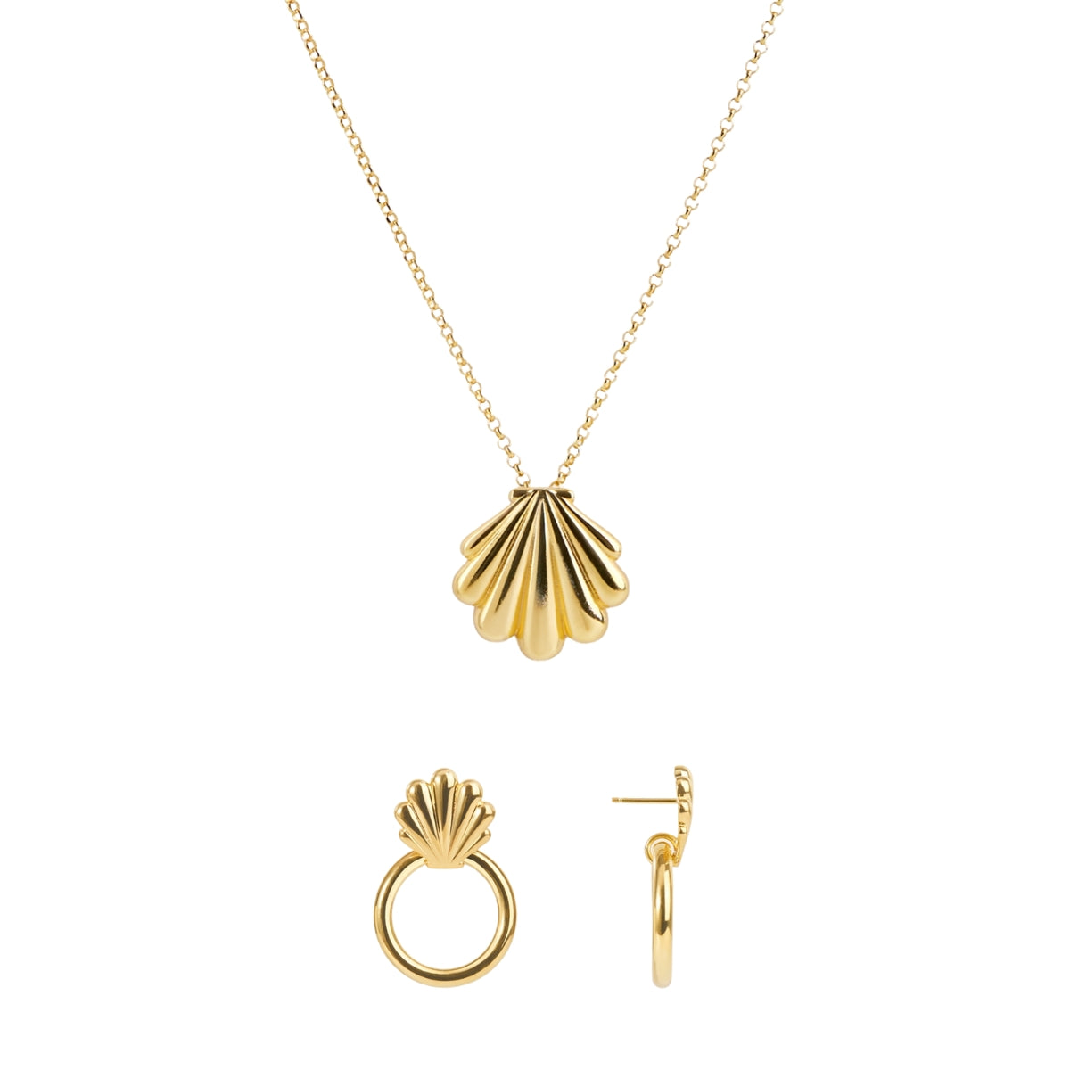 Argento Gold Statement Shell Gift Set