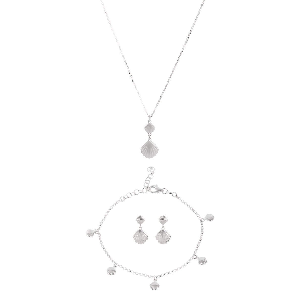 Silver Drop Shell Gift Set