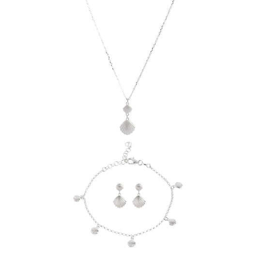 Silver Drop Shell Gift Set
