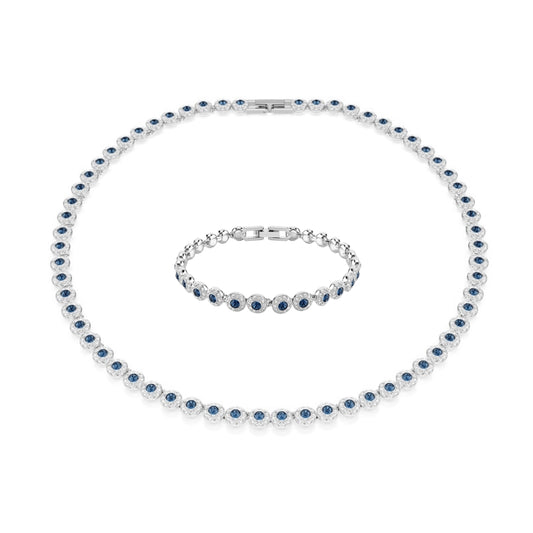 Una Angelic Blue Round Cut Tennis Gift Set