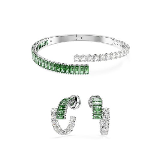 Swarovski Silver Matrix Green Mixed Cut Gift Set