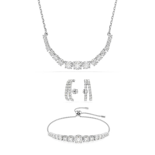 Matrix Rhodium Plated Gradient Round Cut Gift Set