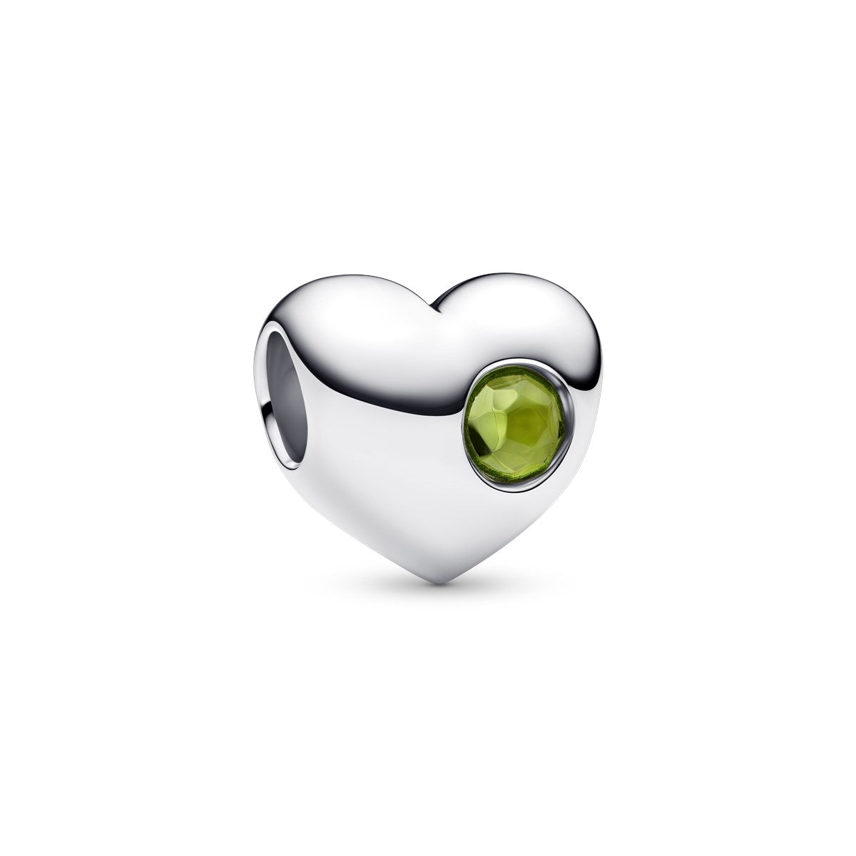 Pandora Silver Engravable August Birthstone Heart Charm
