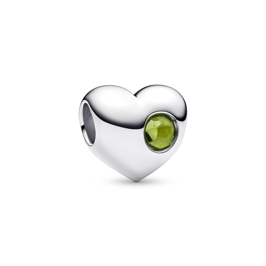 Pandora Silver Engravable August Birthstone Heart Charm