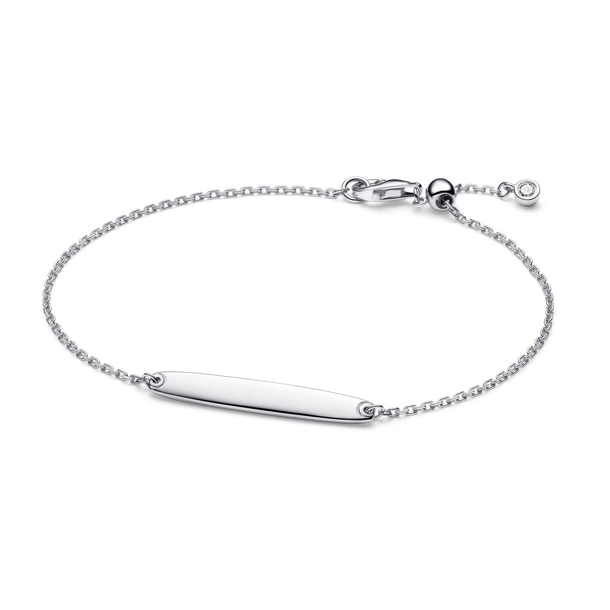 Pandora Silver Engravable Bar Chain Bracelet