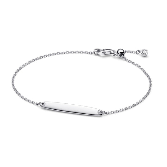 Pandora Silver Engravable Bar Chain Bracelet