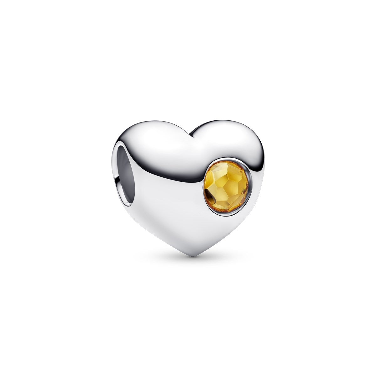 Pandora Silver Engravable November Birthstone Heart Charm
