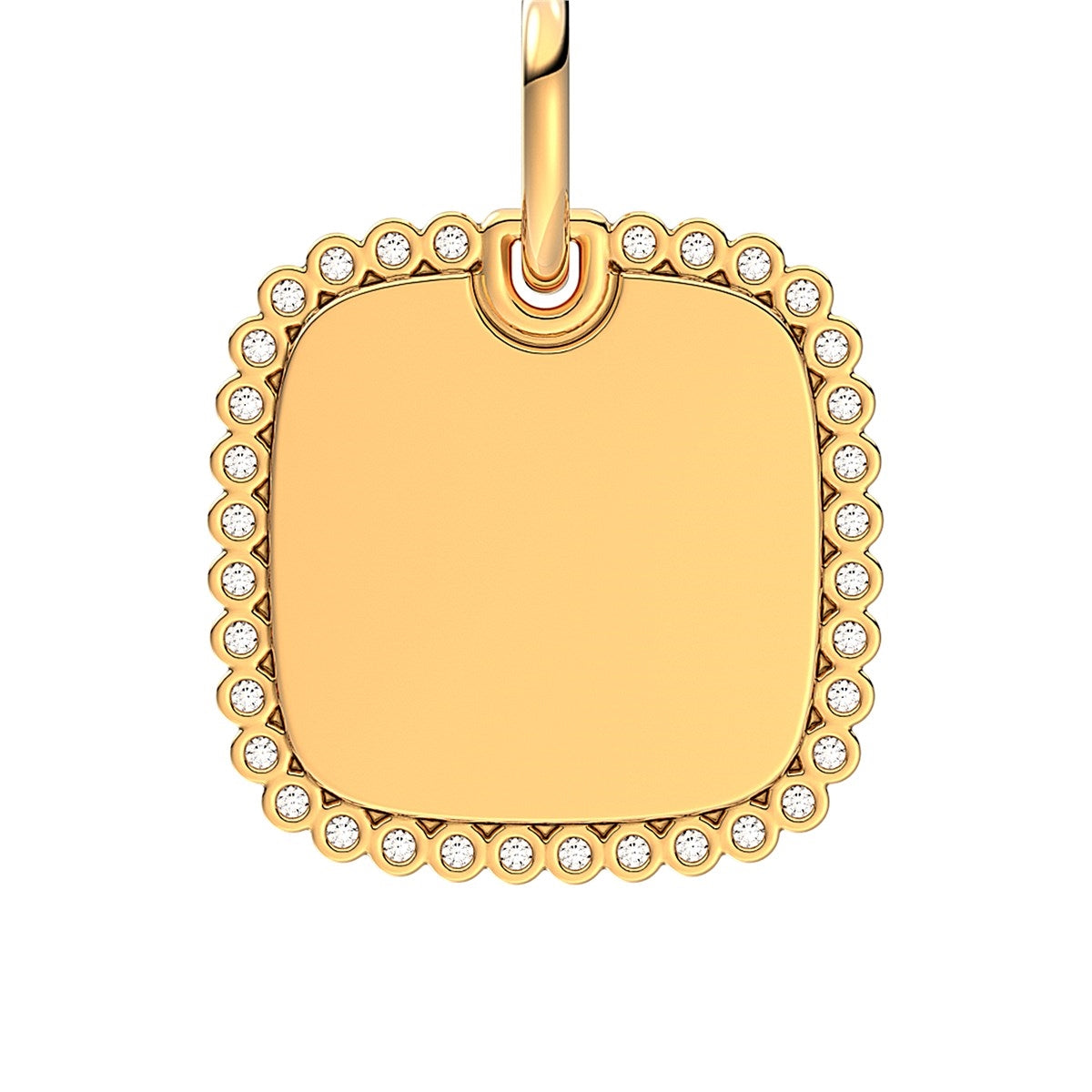 Pandora Gold Engravable Square Tag Pendant