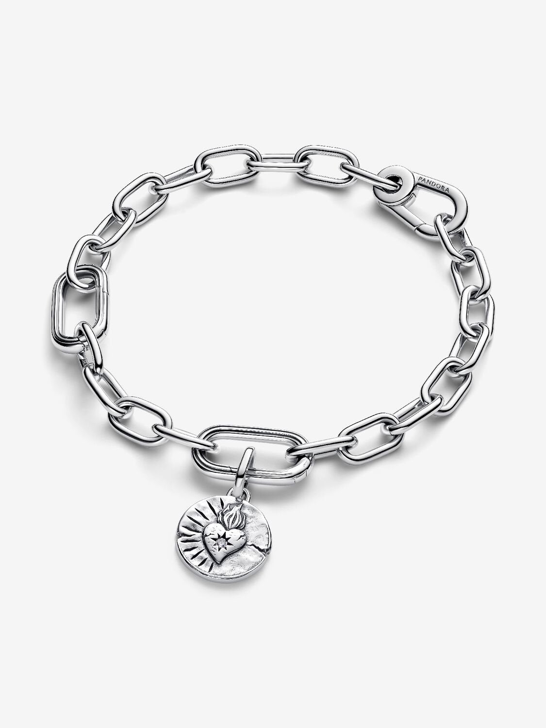 Pandora Silver Heart Medallion Charm