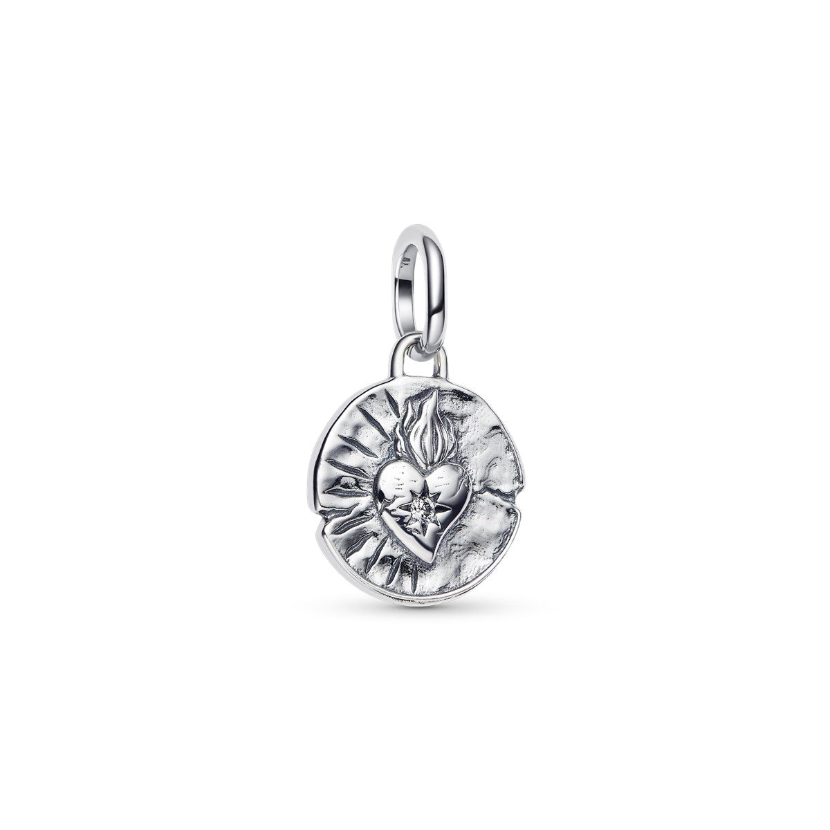 Pandora Silver Heart Medallion Charm