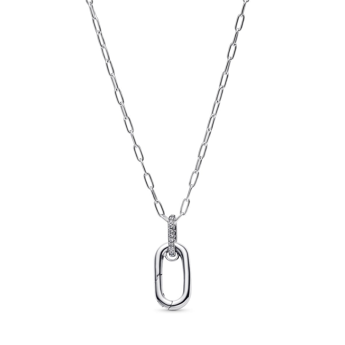 Pandora Silver Openable Link Pendant Necklace