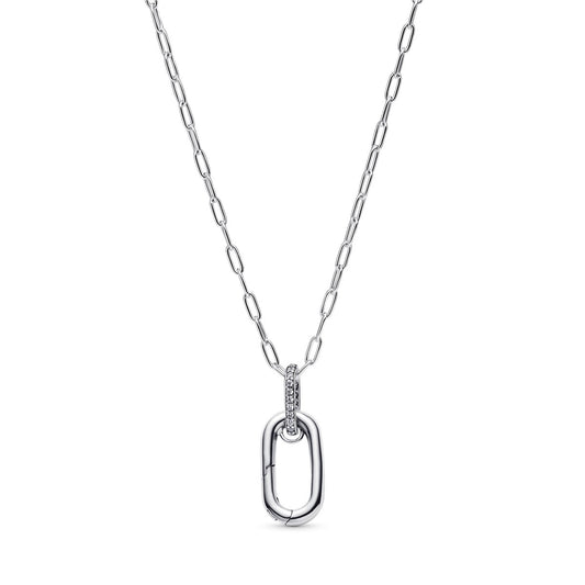 Pandora Silver Openable Link Pendant Necklace