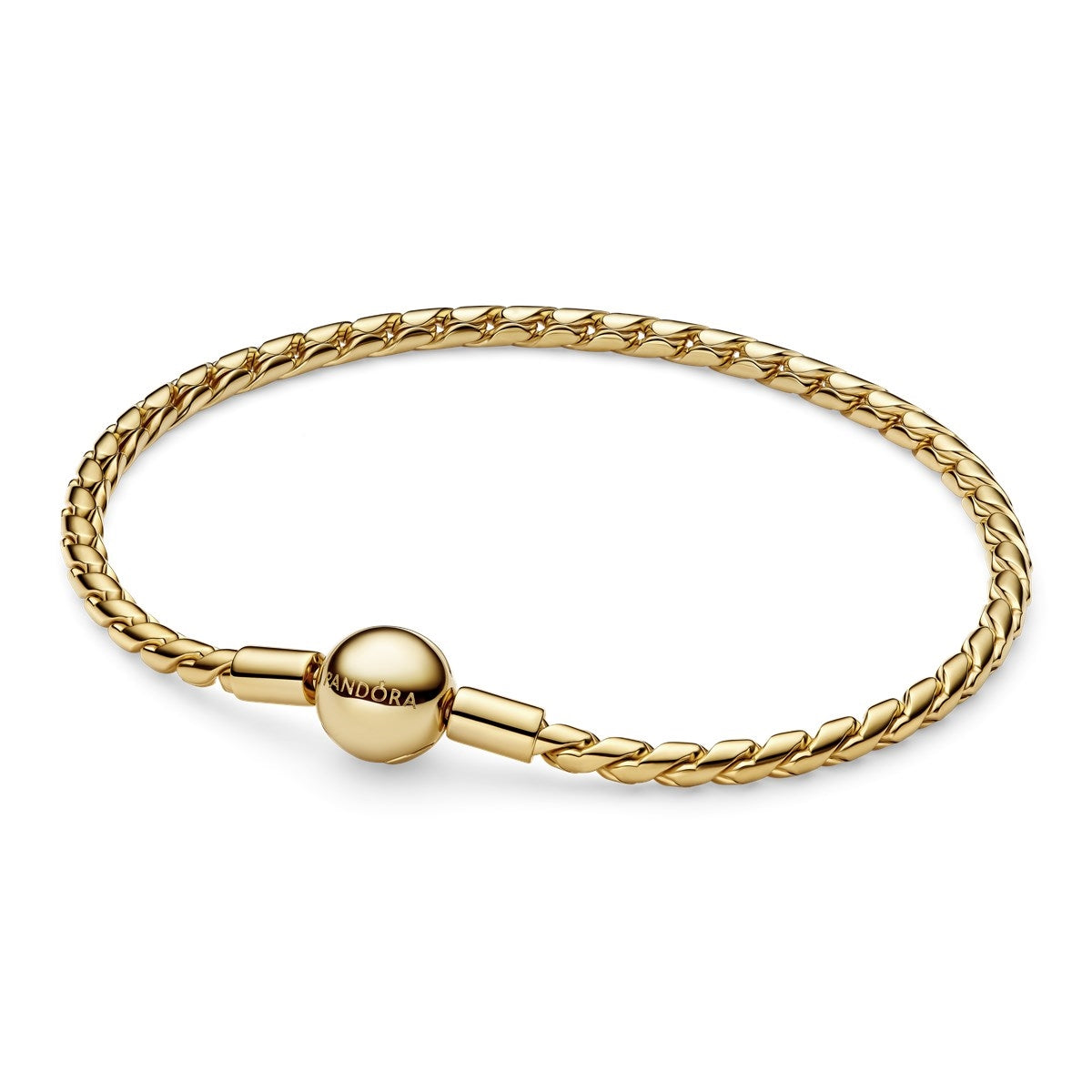 Pandora Gold Round Clasp Wing Chain Bracelet
