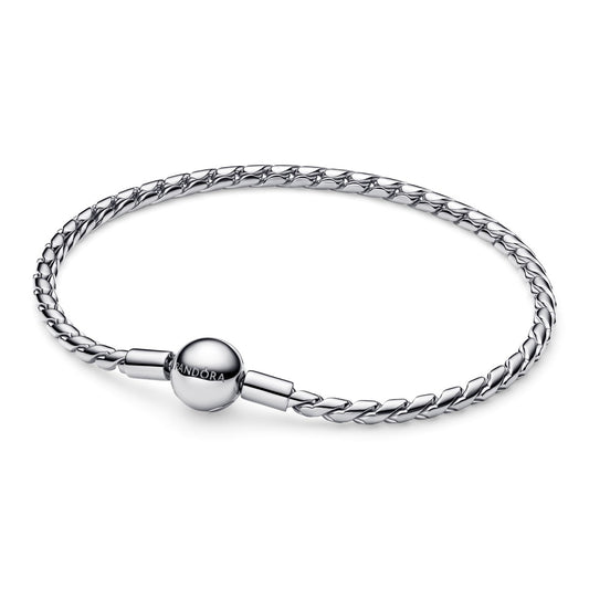 Pandora Silver Round Clasp Wing Chain Bracelet