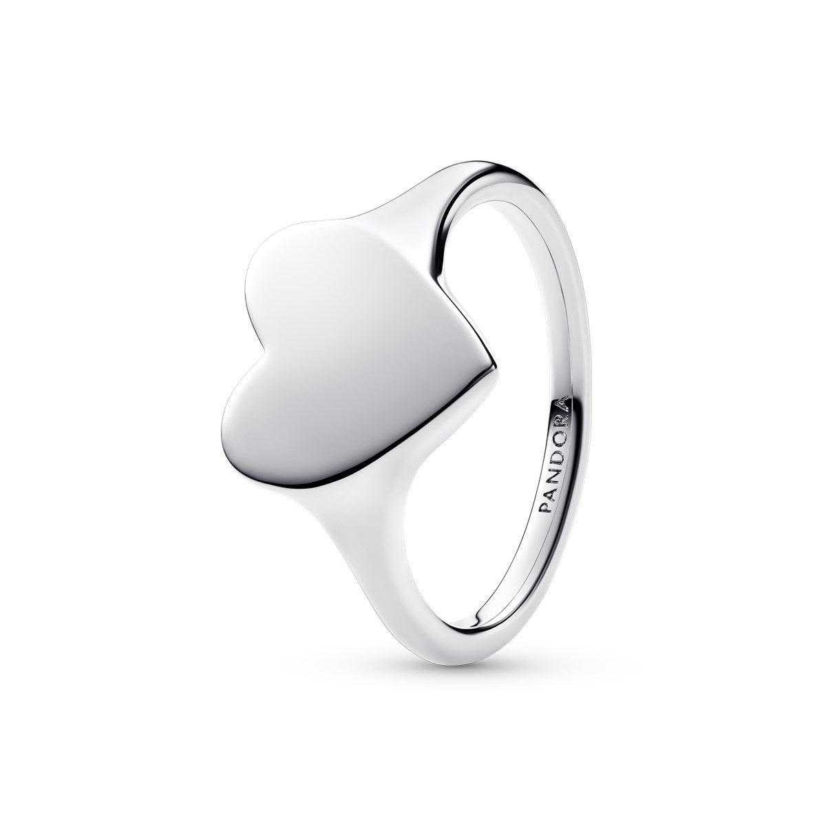 Pandora Silver Engravable Heart Ring