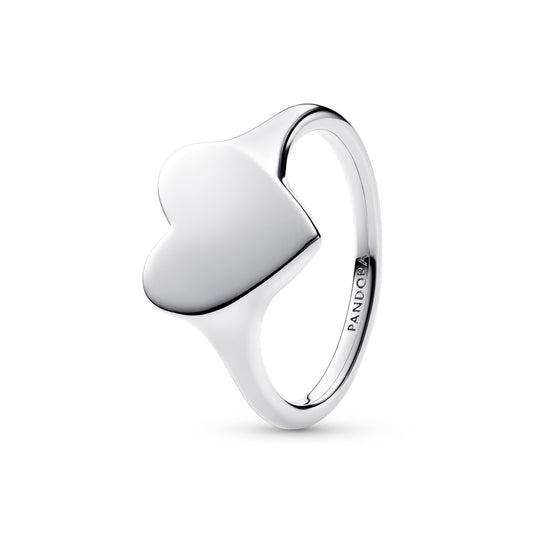 Pandora Silver Engravable Heart Ring