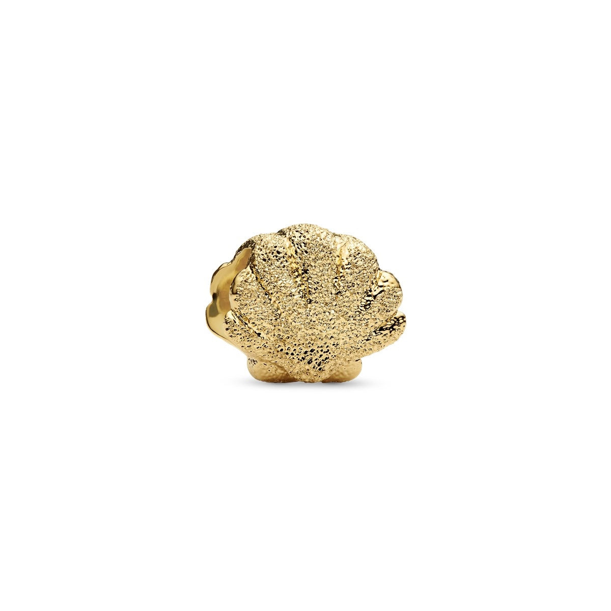 Pandora Gold Textured Shell Mini Charm
