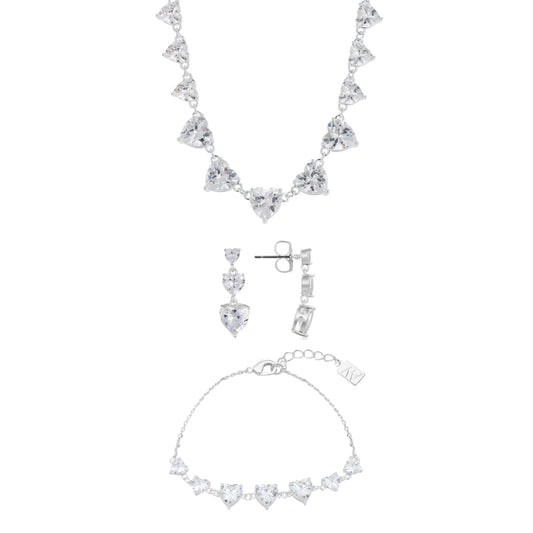 Silver Statement Heart Gift Set