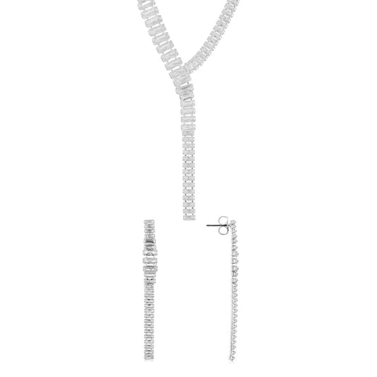 August Woods Silver Snake Chain Crystal Gift Set