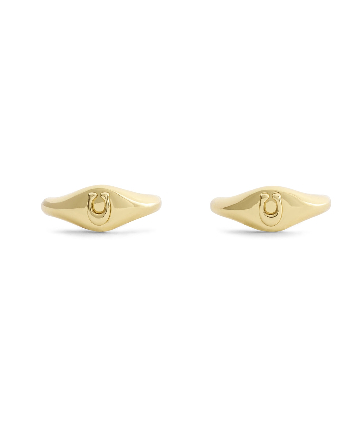 Coach Gold Signet Huggies