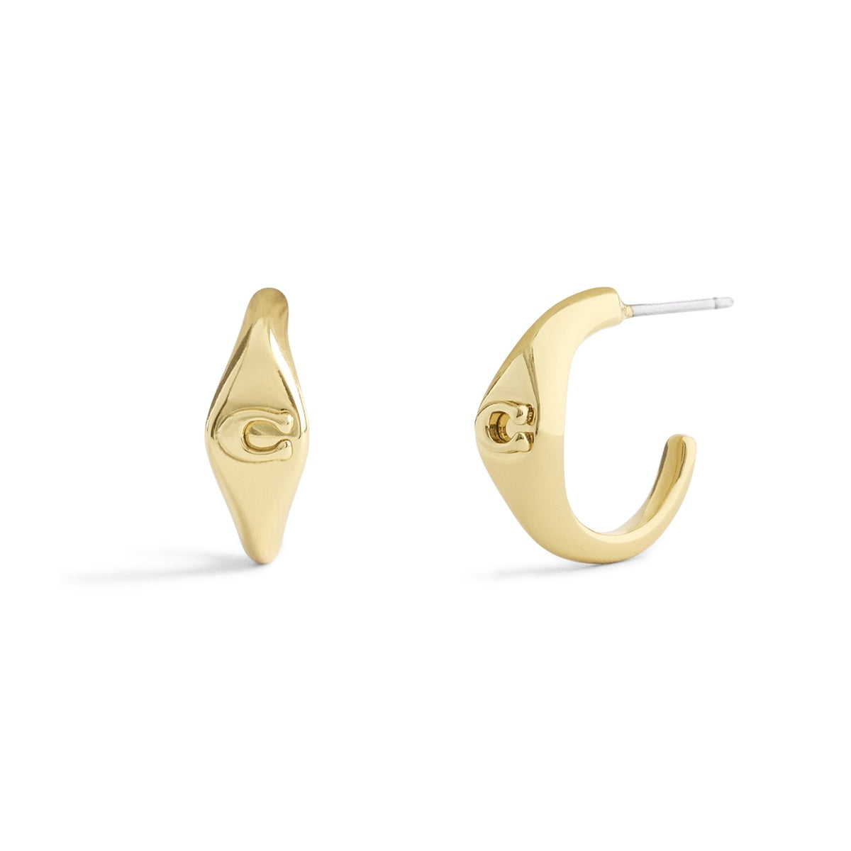 Coach Gold Signet Huggies