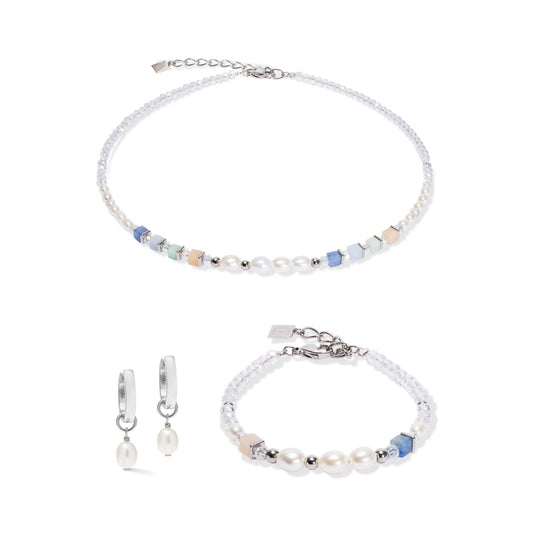 Silver Cosmic Pearls Pastel Cubes Gift Set