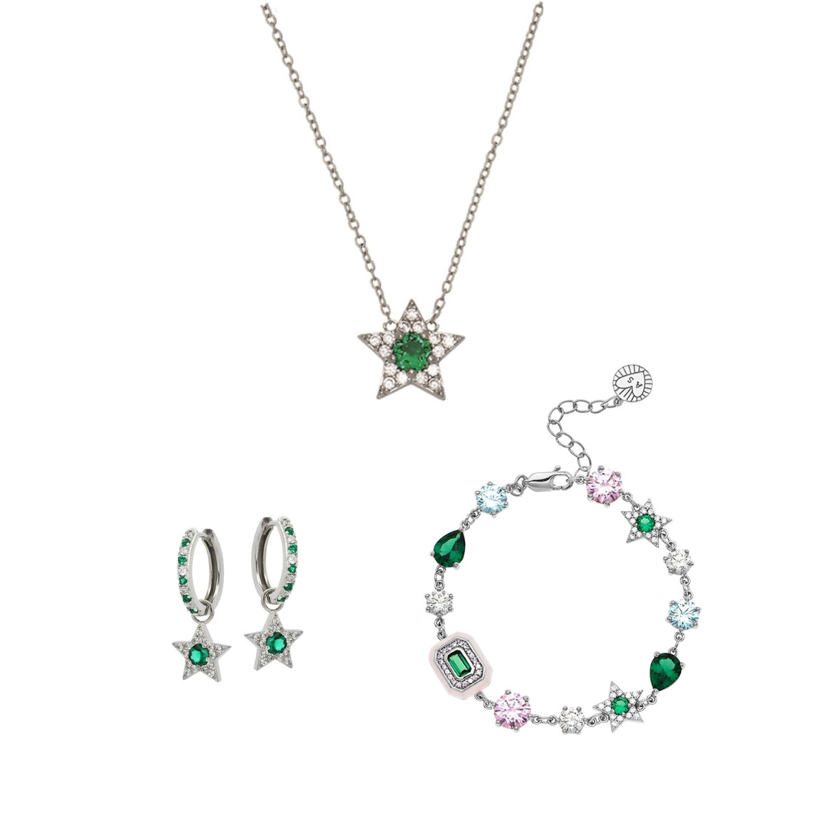 Silver Celeste Multi Cluster Gift Set