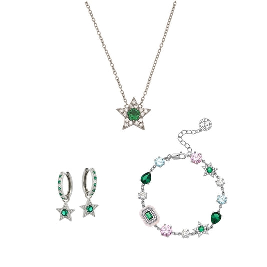 Silver Celeste Multi Cluster Gift Set