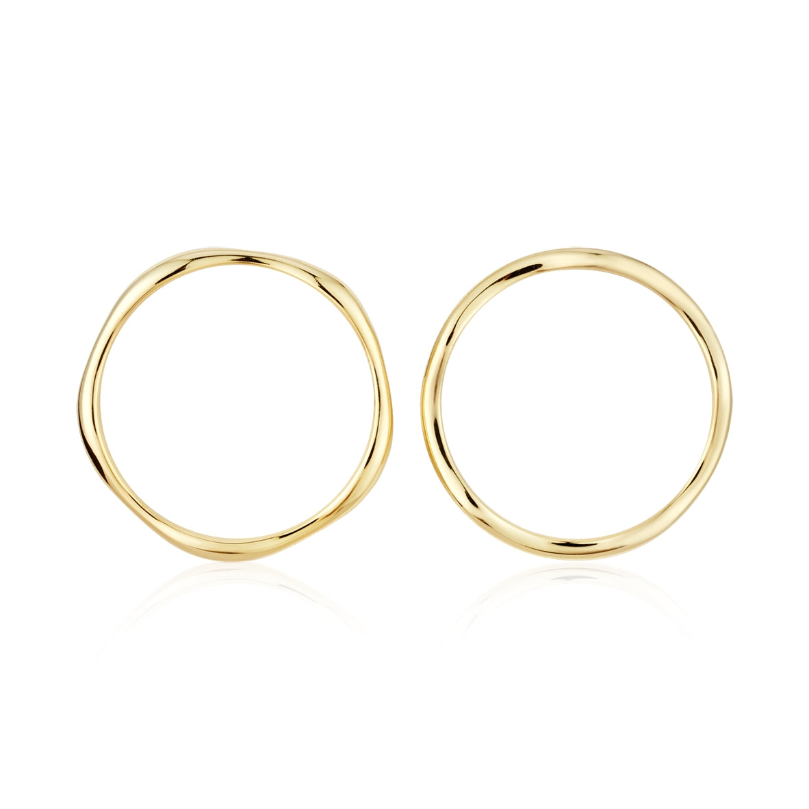 Argento Gold 14k Plated Wave Stacking Ring Set